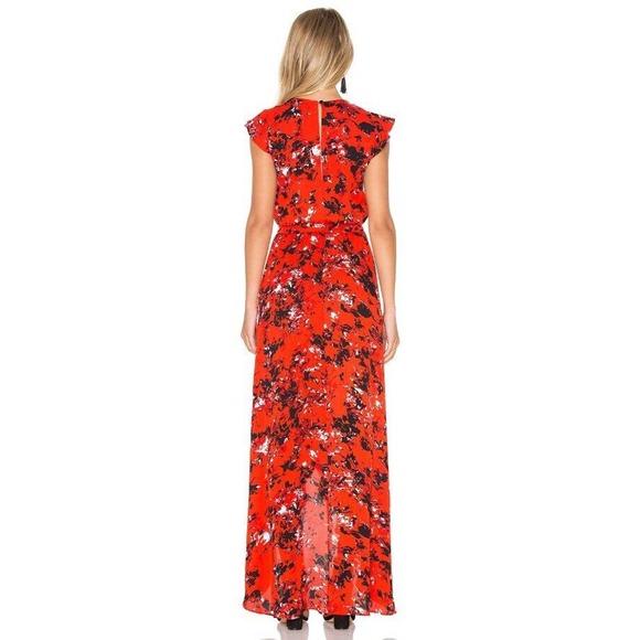 KARINA GRIMALDI Sz M Medium Red Abstract Floral Tamara Print Dress worn once - Picture 9 of 9